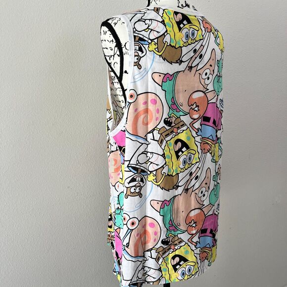 Spongebob Patrick Squidward (XL) All Over Print Tank Gary Sandy Nickelodeon NWT - Picture 2 of 4
